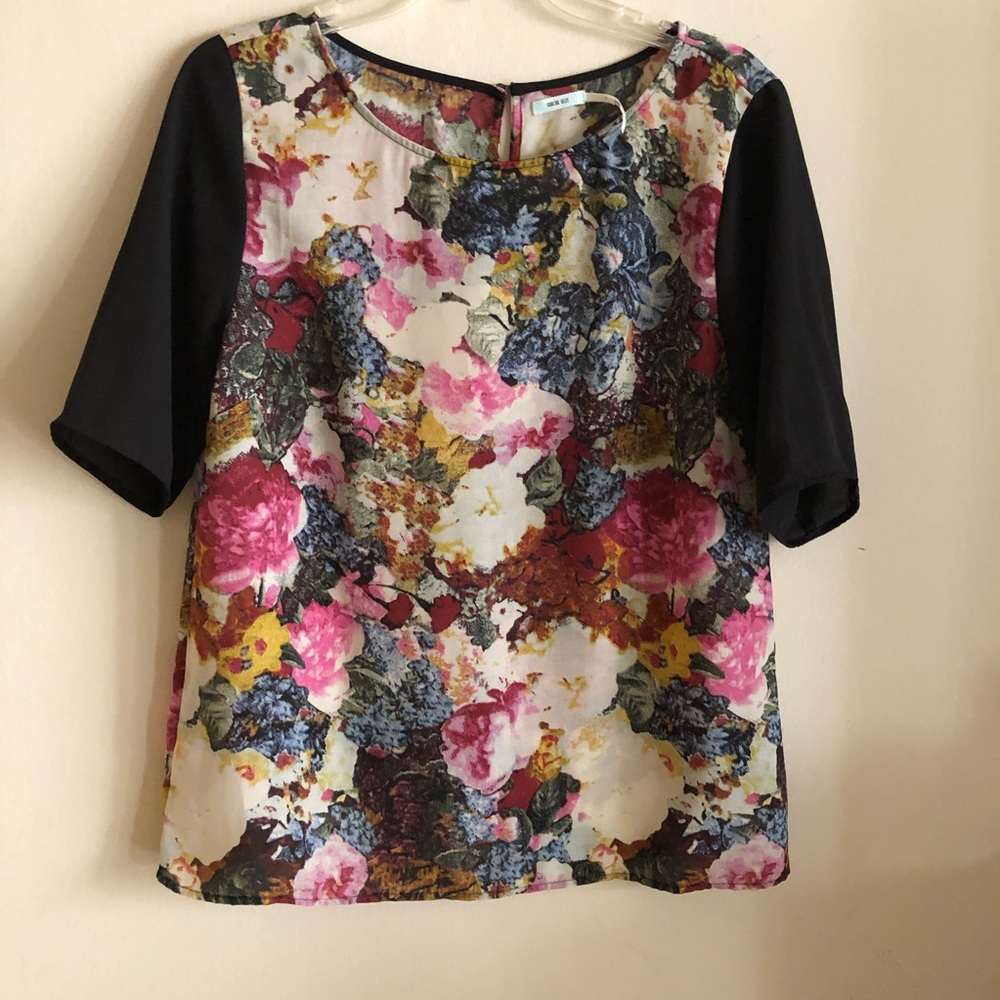 Kimchi Blue Semi Sheer Floral Blouse- Large